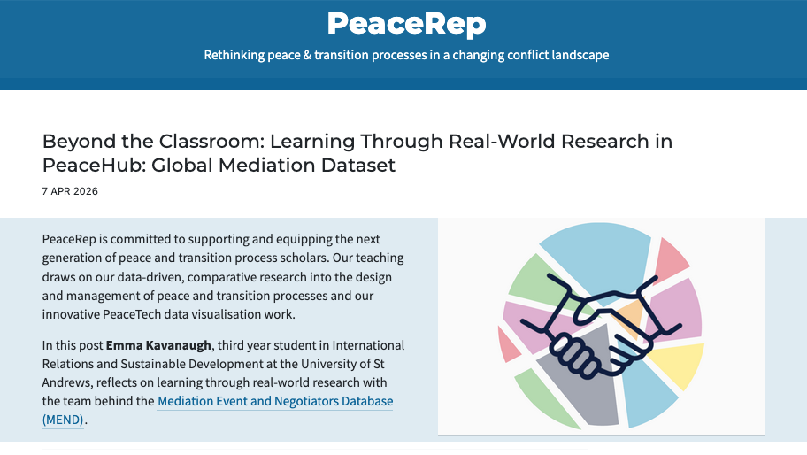 Front page of the blog with link to a full version